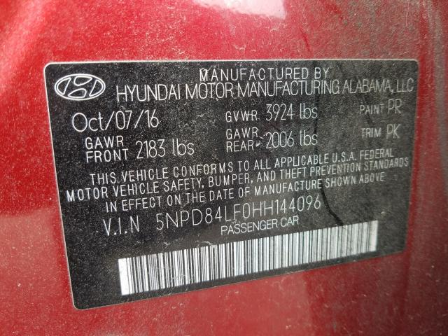 Photo 9 VIN: 5NPD84LF0HH144096 - HYUNDAI ELANTRA SE 