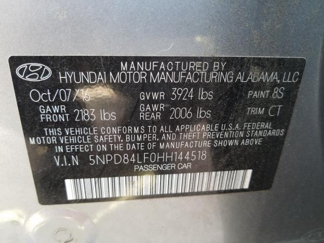 Photo 9 VIN: 5NPD84LF0HH144518 - HYUNDAI ELANTRA SE 