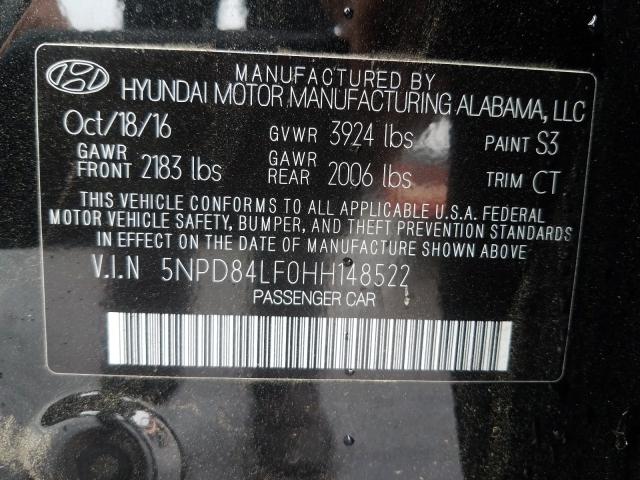 Photo 9 VIN: 5NPD84LF0HH148522 - HYUNDAI ELANTRA 