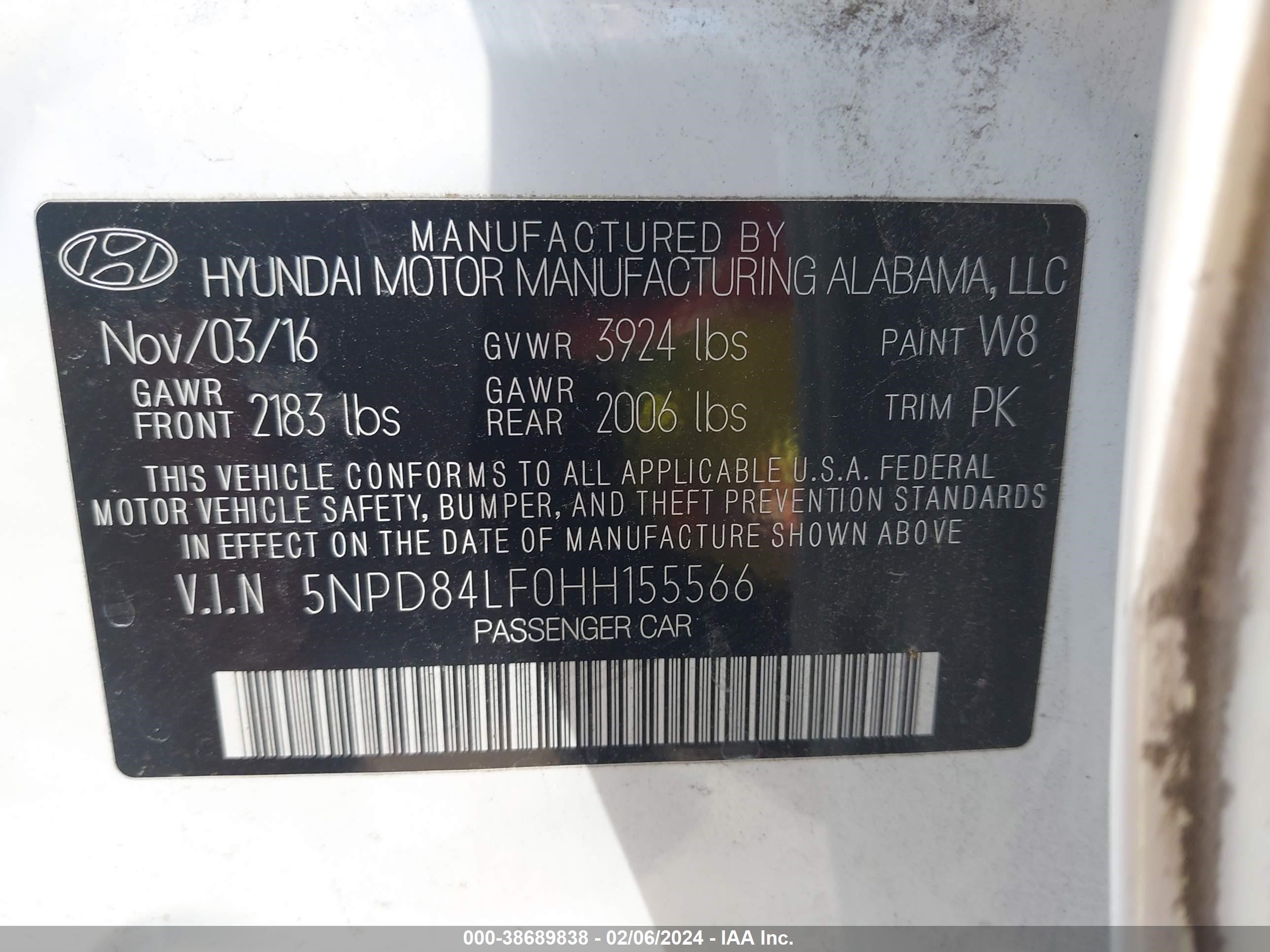 Photo 8 VIN: 5NPD84LF0HH155566 - HYUNDAI ELANTRA 