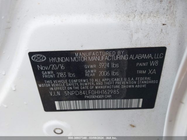 Photo 8 VIN: 5NPD84LF0HH162985 - HYUNDAI ELANTRA 