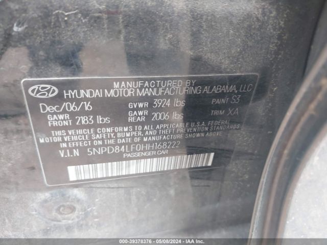 Photo 8 VIN: 5NPD84LF0HH168222 - HYUNDAI ELANTRA 