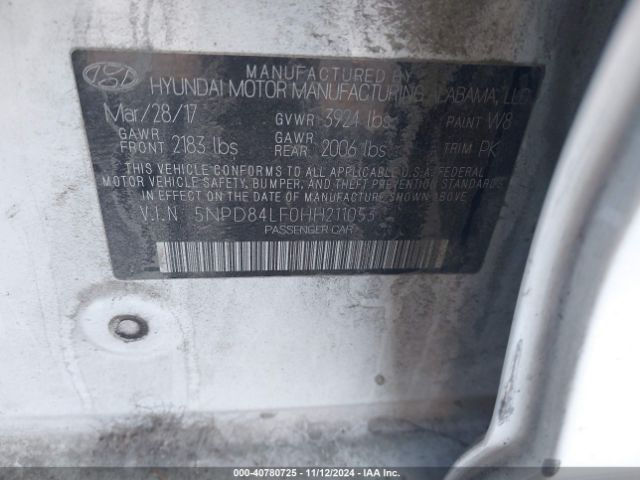 Photo 8 VIN: 5NPD84LF0HH211053 - HYUNDAI ELANTRA 