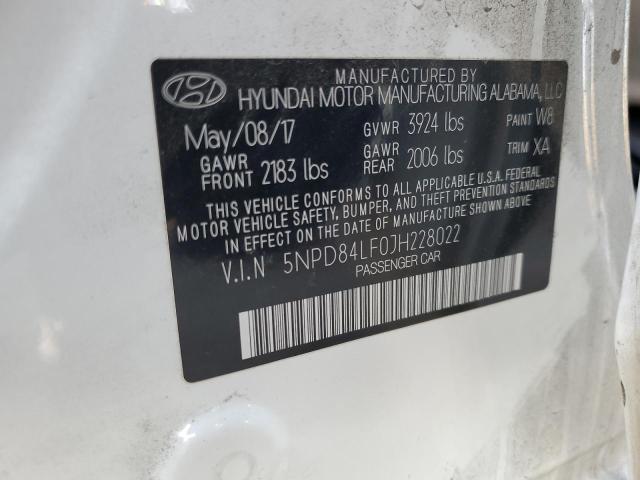 Photo 12 VIN: 5NPD84LF0JH228022 - HYUNDAI ELANTRA SE 