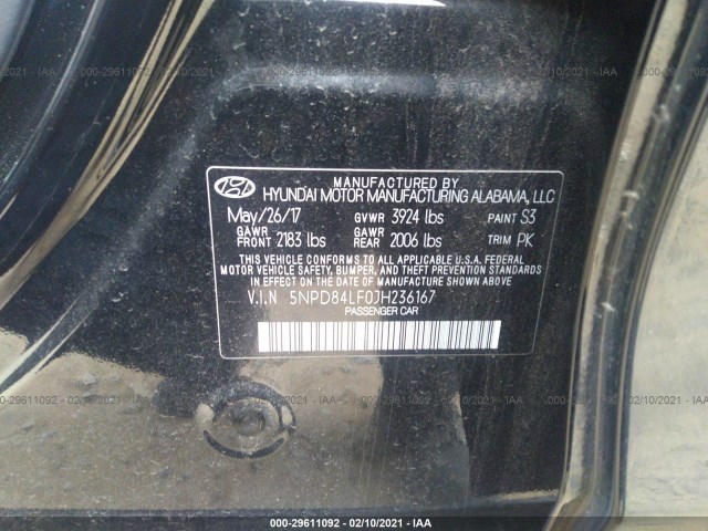 Photo 8 VIN: 5NPD84LF0JH236167 - HYUNDAI ELANTRA 