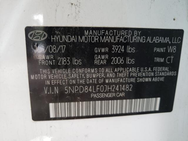 Photo 9 VIN: 5NPD84LF0JH241482 - HYUNDAI ELANTRA SE 