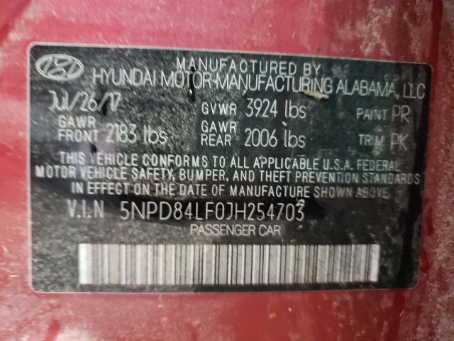 Photo 9 VIN: 5NPD84LF0JH254703 - HYUNDAI ELANTRA SE 