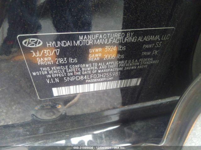 Photo 8 VIN: 5NPD84LF0JH255981 - HYUNDAI ELANTRA 