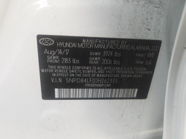 Photo 9 VIN: 5NPD84LF0JH262333 - HYUNDAI ELANTRA SE 