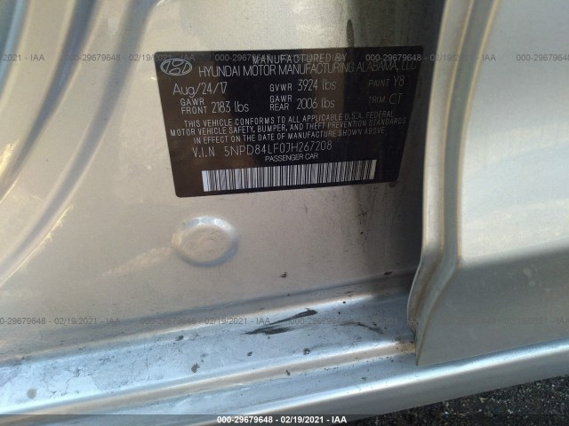 Photo 8 VIN: 5NPD84LF0JH267208 - HYUNDAI ELANTRA 