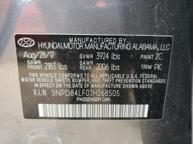 Photo 12 VIN: 5NPD84LF0JH268505 - HYUNDAI ELANTRA SE 