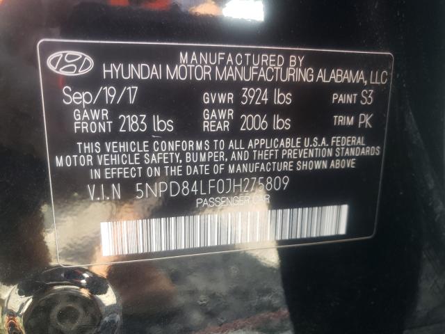 Photo 9 VIN: 5NPD84LF0JH275809 - HYUNDAI ELANTRA SE 