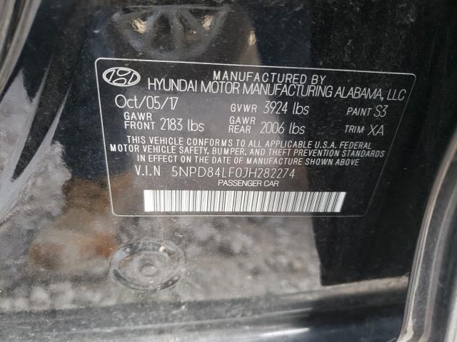 Photo 9 VIN: 5NPD84LF0JH282274 - HYUNDAI ELANTRA SE 