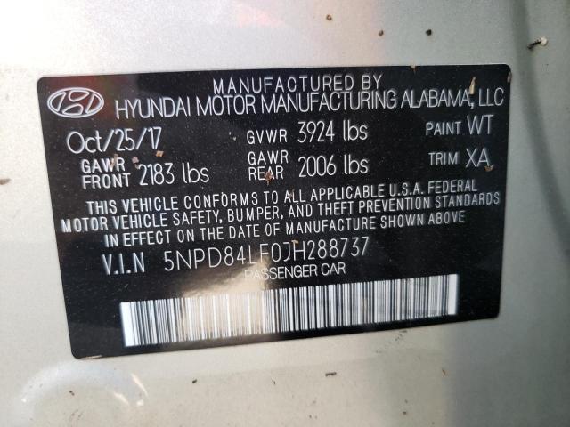 Photo 9 VIN: 5NPD84LF0JH288737 - HYUNDAI ELANTRA SE 