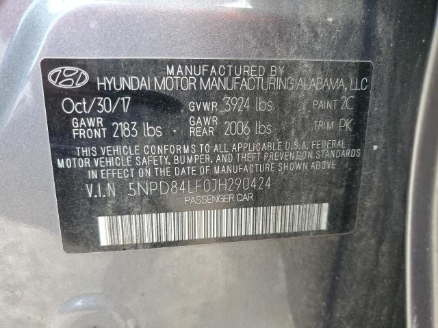 Photo 12 VIN: 5NPD84LF0JH290424 - HYUNDAI ELANTRA SE 