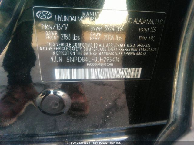 Photo 8 VIN: 5NPD84LF0JH295414 - HYUNDAI ELANTRA 