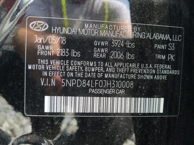 Photo 9 VIN: 5NPD84LF0JH310008 - HYUNDAI ELANTRA SE 