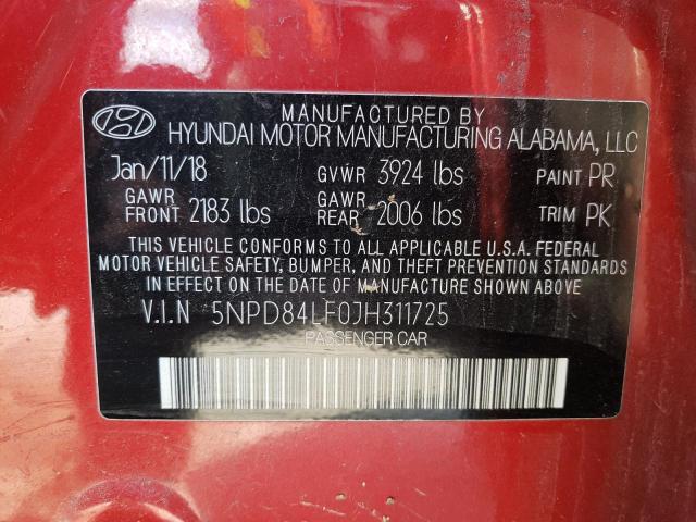 Photo 12 VIN: 5NPD84LF0JH311725 - HYUNDAI ELANTRA SE 