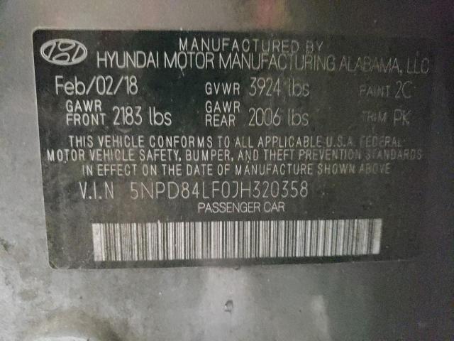 Photo 9 VIN: 5NPD84LF0JH320358 - HYUNDAI ELANTRA SE 