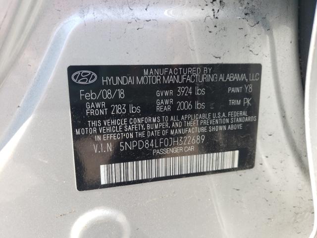 Photo 9 VIN: 5NPD84LF0JH322689 - HYUNDAI ELANTRA 