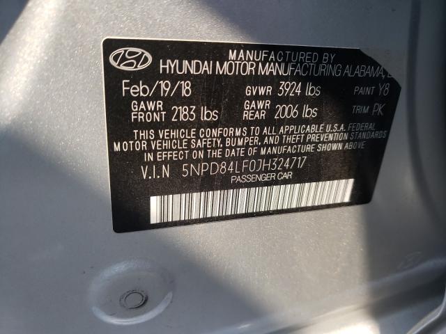 Photo 9 VIN: 5NPD84LF0JH324717 - HYUNDAI ELANTRA SE 