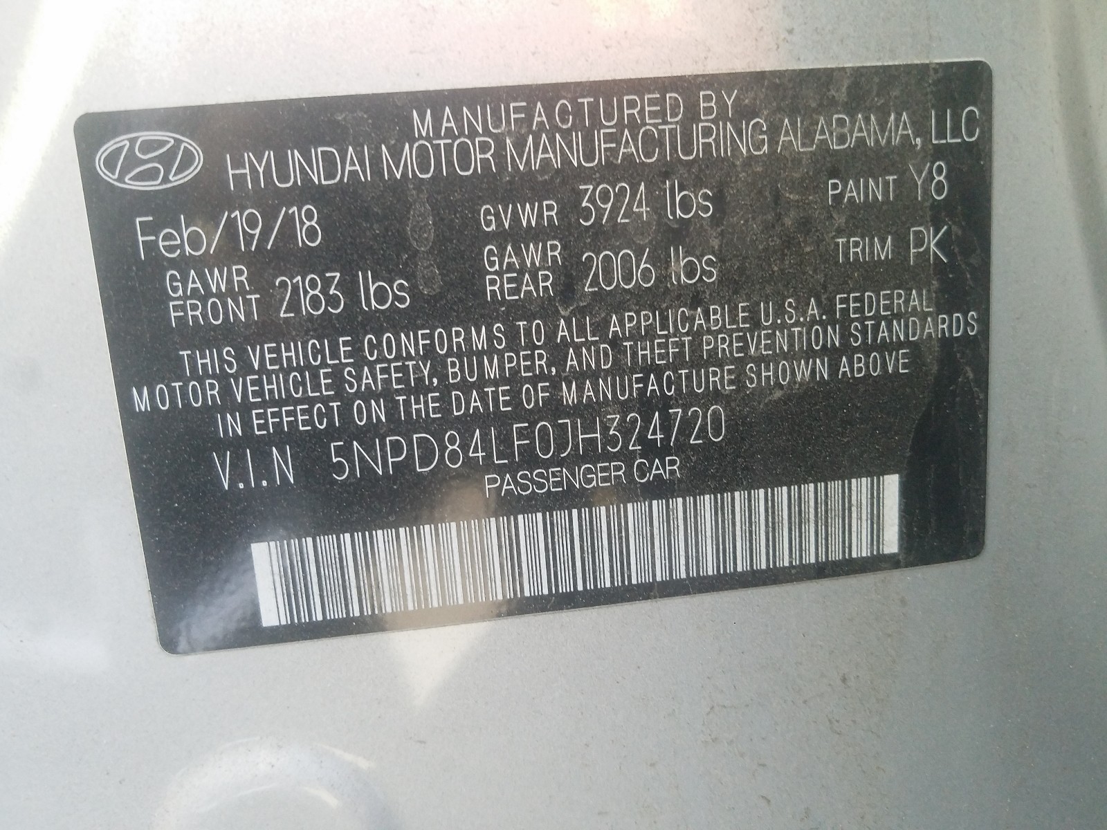 Photo 9 VIN: 5NPD84LF0JH324720 - HYUNDAI ELANTRA SE 