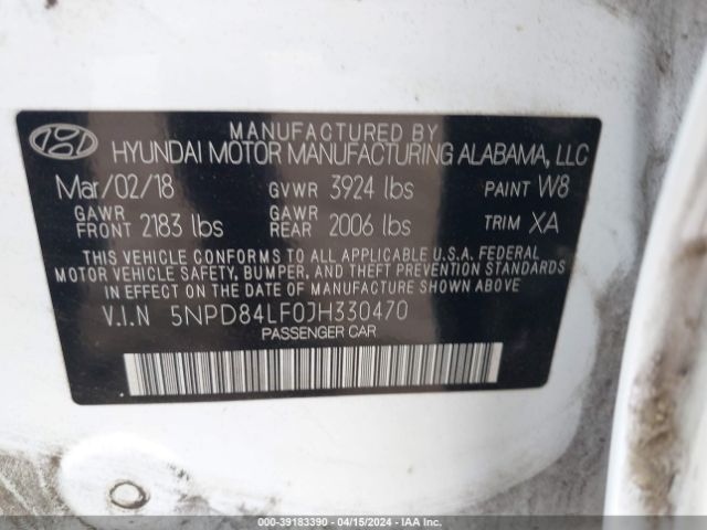 Photo 8 VIN: 5NPD84LF0JH330470 - HYUNDAI ELANTRA 