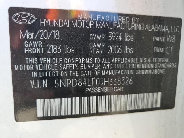 Photo 11 VIN: 5NPD84LF0JH338326 - HYUNDAI ELANTRA EC 