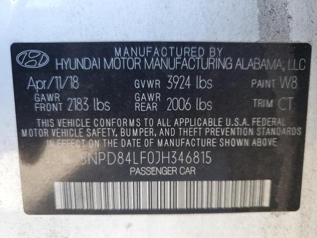 Photo 11 VIN: 5NPD84LF0JH346815 - HYUNDAI ELANTRA 