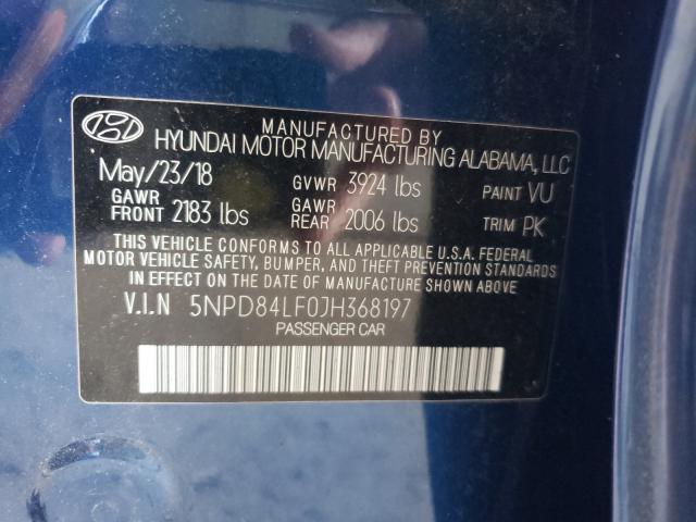 Photo 9 VIN: 5NPD84LF0JH368197 - HYUNDAI ELANTRA SE 