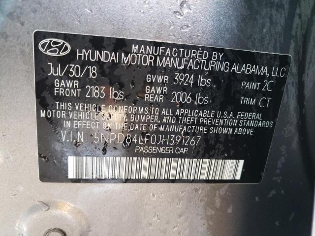 Photo 12 VIN: 5NPD84LF0JH391267 - HYUNDAI ELANTRA 