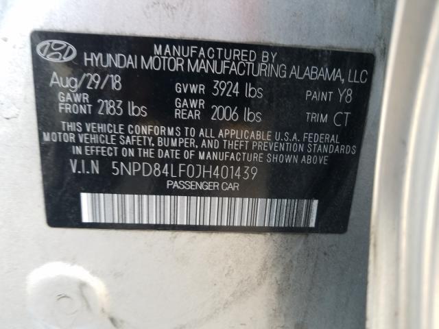 Photo 9 VIN: 5NPD84LF0JH401439 - HYUNDAI ELANTRA 