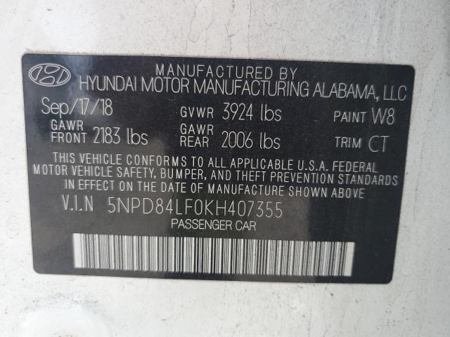 Photo 12 VIN: 5NPD84LF0KH407355 - HYUNDAI ELANTRA SE 