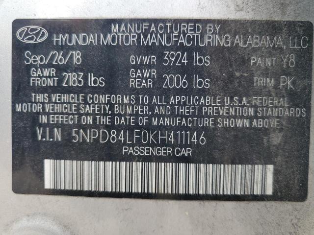 Photo 12 VIN: 5NPD84LF0KH411146 - HYUNDAI ELANTRA SE 