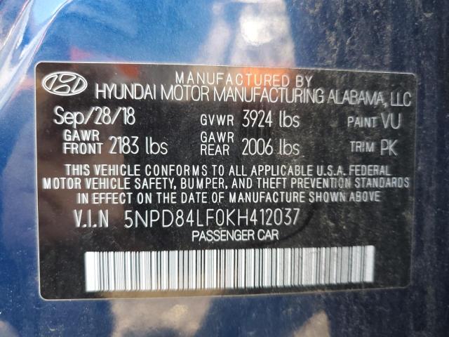 Photo 11 VIN: 5NPD84LF0KH412037 - HYUNDAI ELANTRA SE 