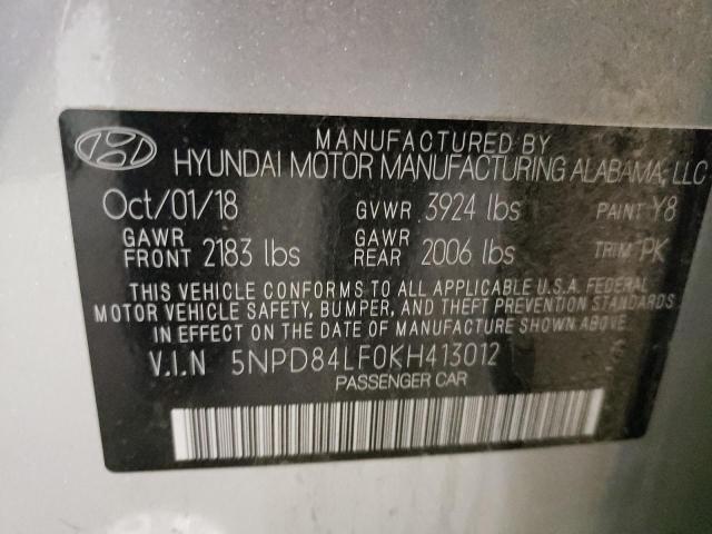 Photo 9 VIN: 5NPD84LF0KH413012 - HYUNDAI ELANTRA SE 