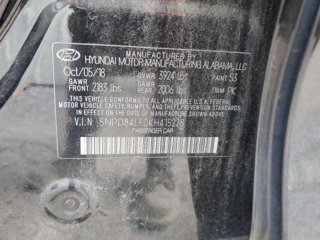 Photo 11 VIN: 5NPD84LF0KH415228 - HYUNDAI ELANTRA SE 