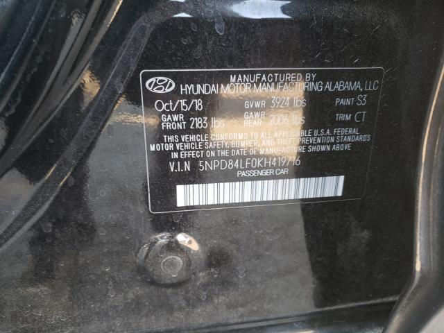 Photo 9 VIN: 5NPD84LF0KH419716 - HYUNDAI ELANTRA SE 