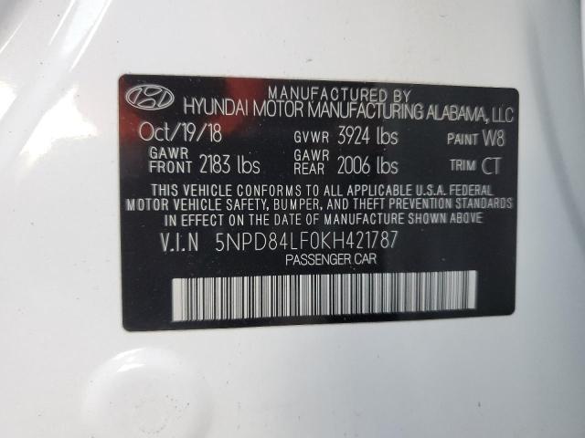 Photo 11 VIN: 5NPD84LF0KH421787 - HYUNDAI ELANTRA 