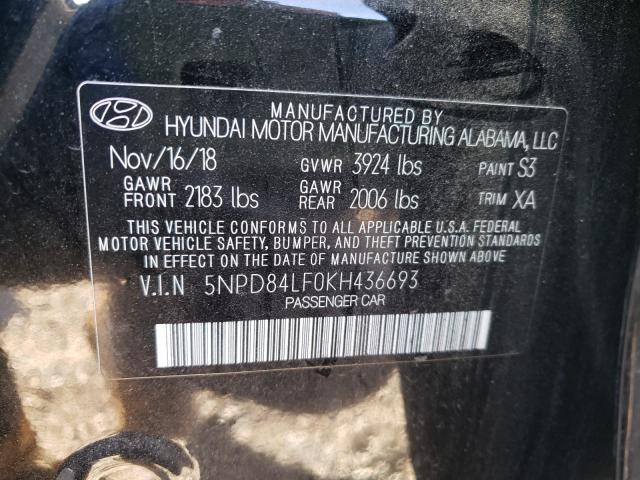 Photo 9 VIN: 5NPD84LF0KH436693 - HYUNDAI ELANTRA 