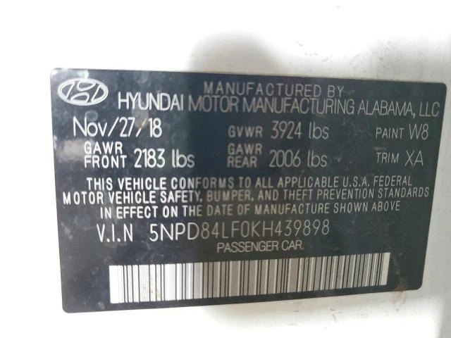 Photo 11 VIN: 5NPD84LF0KH439898 - HYUNDAI ELANTRA SE 