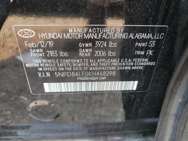 Photo 9 VIN: 5NPD84LF0KH468298 - HYUNDAI ELANTRA SE 