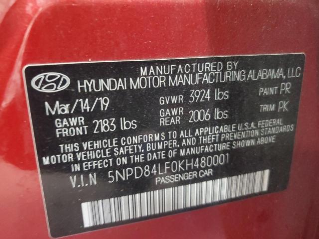 Photo 11 VIN: 5NPD84LF0KH480001 - HYUNDAI ELANTRA SE 