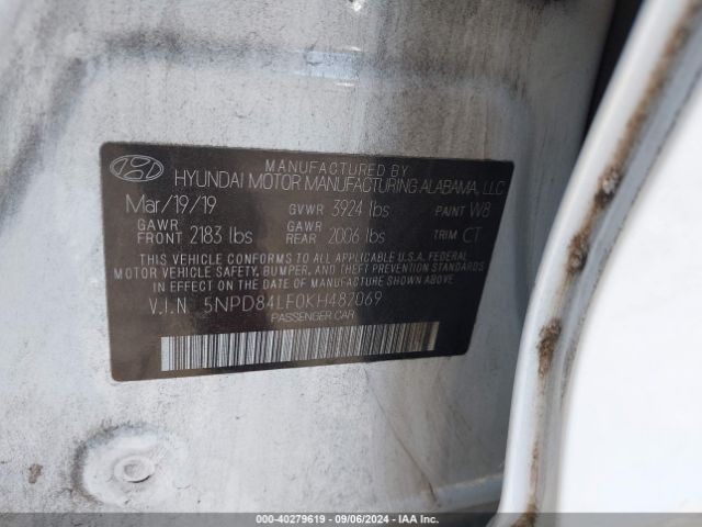 Photo 8 VIN: 5NPD84LF0KH482069 - HYUNDAI ELANTRA 