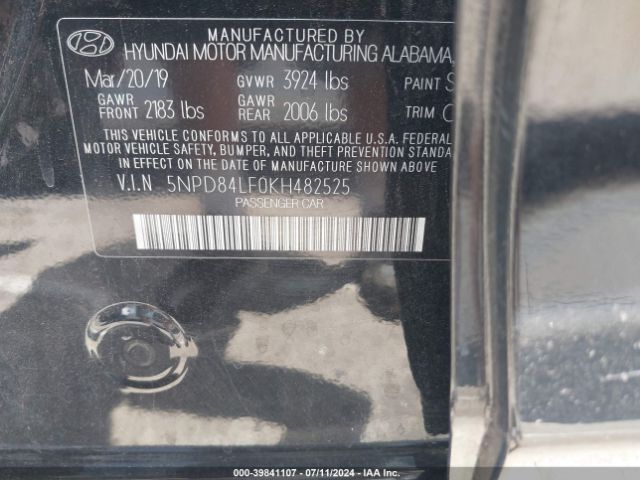 Photo 8 VIN: 5NPD84LF0KH482525 - HYUNDAI ELANTRA 