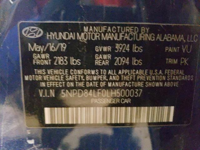 Photo 11 VIN: 5NPD84LF0LH500037 - HYUNDAI ELANTRA 