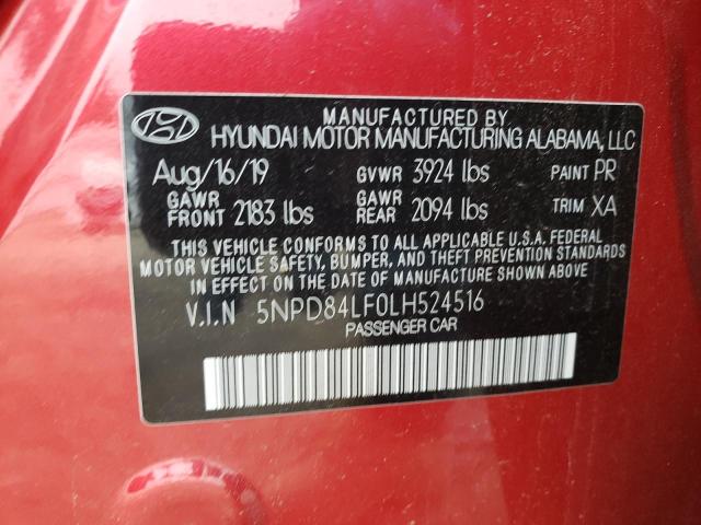 Photo 11 VIN: 5NPD84LF0LH524516 - HYUNDAI ELANTRA SE 