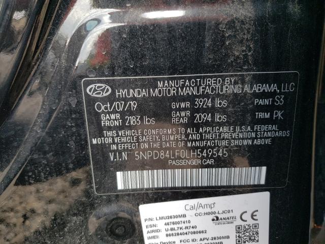 Photo 9 VIN: 5NPD84LF0LH549545 - HYUNDAI ELANTRA SE 