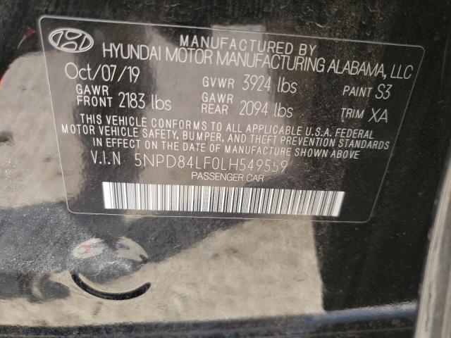 Photo 9 VIN: 5NPD84LF0LH549559 - HYUNDAI ELANTRA SE 