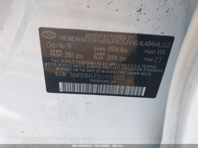 Photo 8 VIN: 5NPD84LF0LH555023 - HYUNDAI ELANTRA 